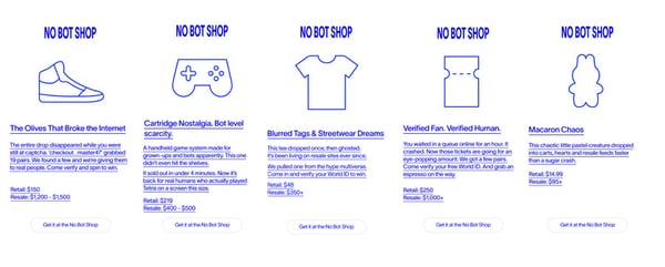 Anti-Automated Software Retail Pop-Ups