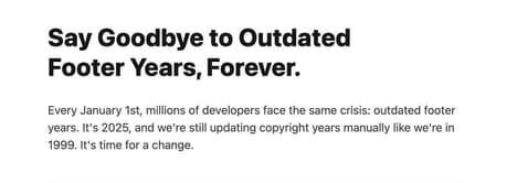 Automated Website Footers