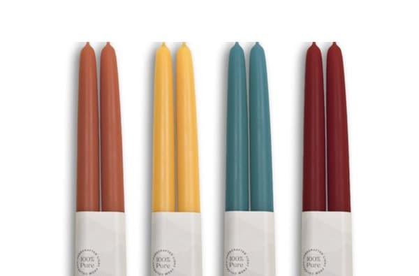 Fall-Inspired Beeswax Taper Candles