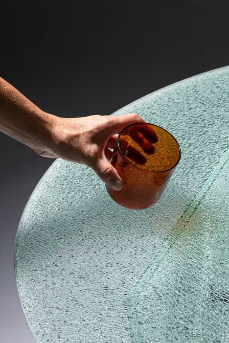Light-Refracting Glass Tables