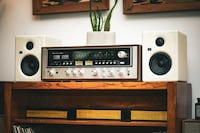 Sleek Latte-Colored Studio Monitors