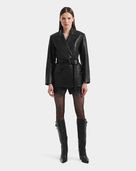 Elevated Leather Blazer Jackets