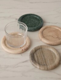 Warm-Toned Marble Coasters