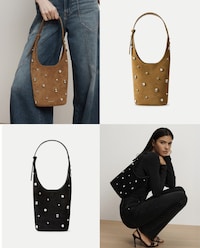 Suede Statement Loop Bags Image 2