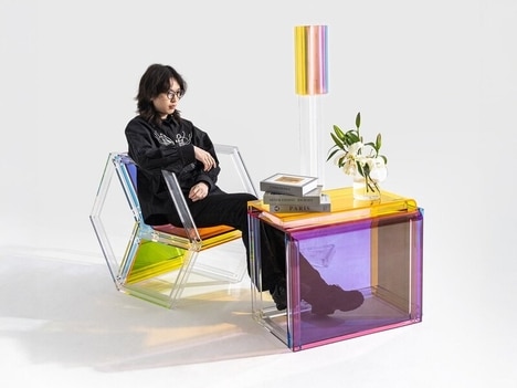 Colour Shift Clear Seating