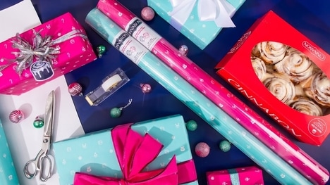Cinnamon Bun-Scented Wrapping Paper
