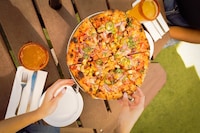 Mango-Topped Brewery Pizzas Image 1