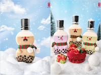 Wintry Bubble Tea Cups