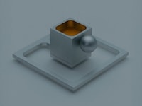 Cube Aluminium Espresso Cups Image 1