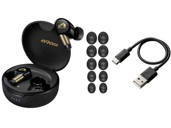MD-1099-308☆VICTOR WOOD master ワイヤレスイヤホン Victor WOOD master Earphones Bluetooth Sunburst Brown HA-FW5000T-T