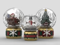 Festive Brick Snowglobes Image 1