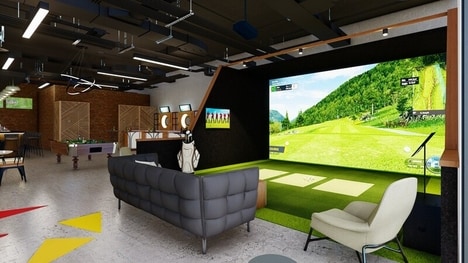 Indoor Golf Simulator Lounges