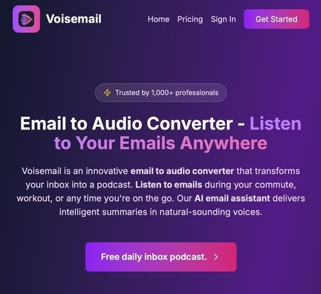 Auditory Email Inbox Apps