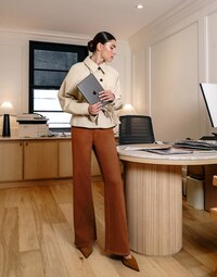 Curve-Enhancing Wide Leg Jeans Image 4