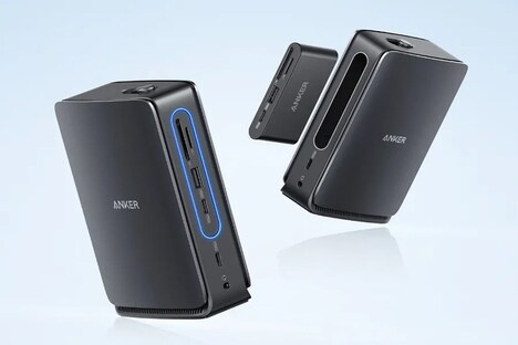 Hub-Integrated Computer Docking Stations