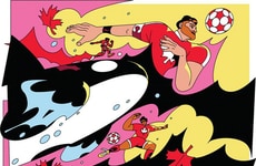 Whimsical Soccer-Themed Illustrations