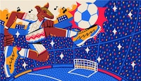 Whimsical Soccer-Themed Illustrations Image 2