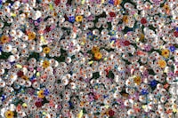 Mirrored Flower Installations