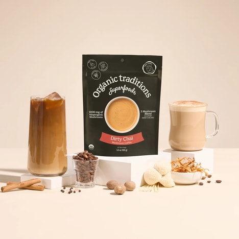 Mushroom-Powered Dirty Chai Blends