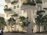 Curved Green Towers Image 3