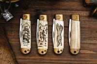 Hand-Carved Bronze Bone Knives Image 1