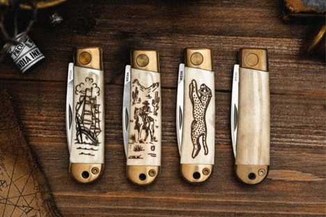Hand-Carved Bronze Bone Knives