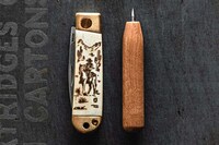Hand-Carved Bronze Bone Knives Image 3
