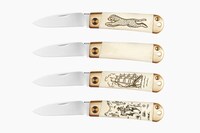 Hand-Carved Bronze Bone Knives Image 4