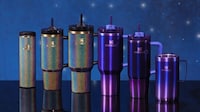 Shimmering Reusable Drink Carriers