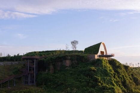 Earthen Timber Viewing Pavilions