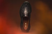Woven Leather Loafers Image 4