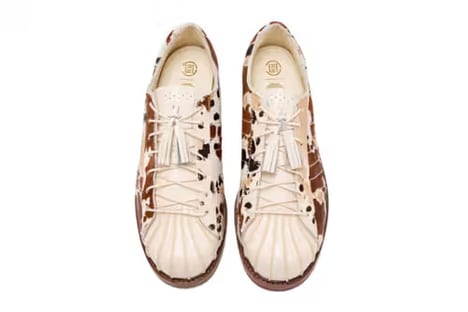 Cow Print Textural Footwear