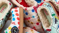 Vibrant Boardgame-Inspired Slippers