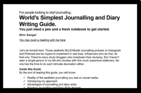 Minimalist Journaling Methods