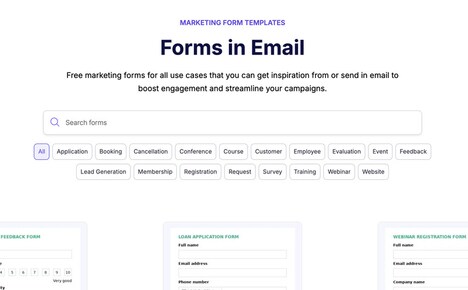 Email Embedded Forms