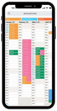 Year-at-a-Glance Calendar Apps