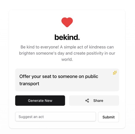 Kindness Generator Platforms