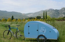 Teardrop-Shaped Bike Campers