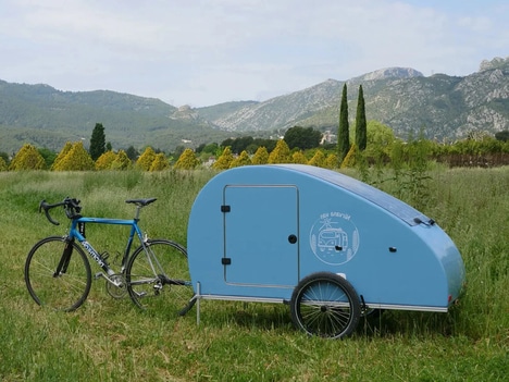 Teardrop-Shaped Bike Campers