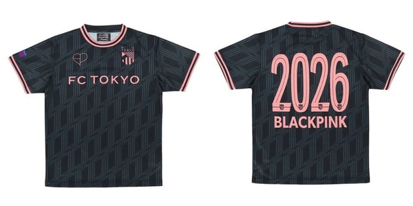 FC TOKYO ブラックシャツ 2026 BLACKPINK Pop Style Sportswear : BLACKPINK × FC Tokyo