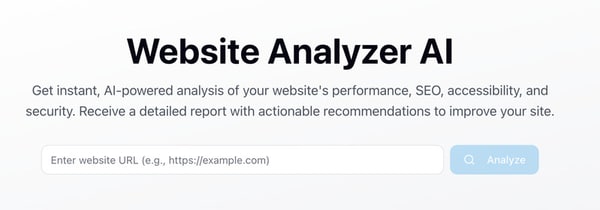 Website Optimization Tools: Website Analyzer AI Delivers SEO ...