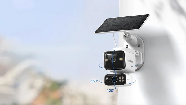 Swiveling Solar-Powered Security Cameras