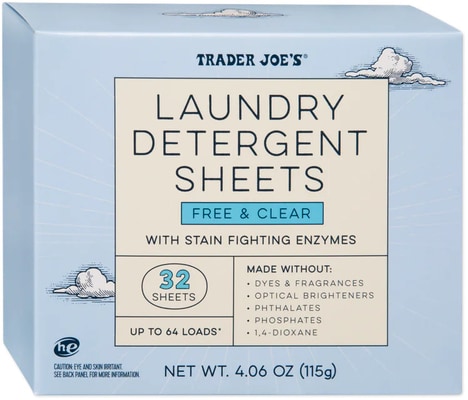 Free-From Detergent Sheets
