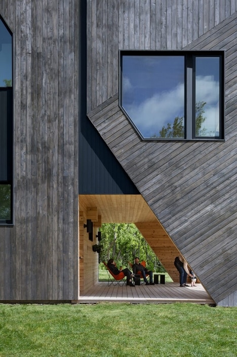 Faceted Cedar Houses
