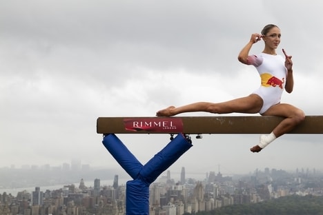 Daring Gymnast Stunts