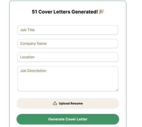 AI Cover Letters