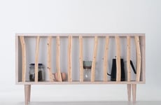 Forest-Inspired Wooden Cabinets