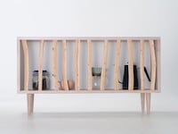Forest-Inspired Wooden Cabinets