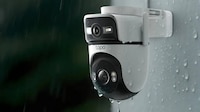 Stacked Dual-Lens Security Cameras Image 1