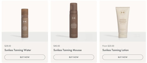 Comprehensive Sunless Tanning Products